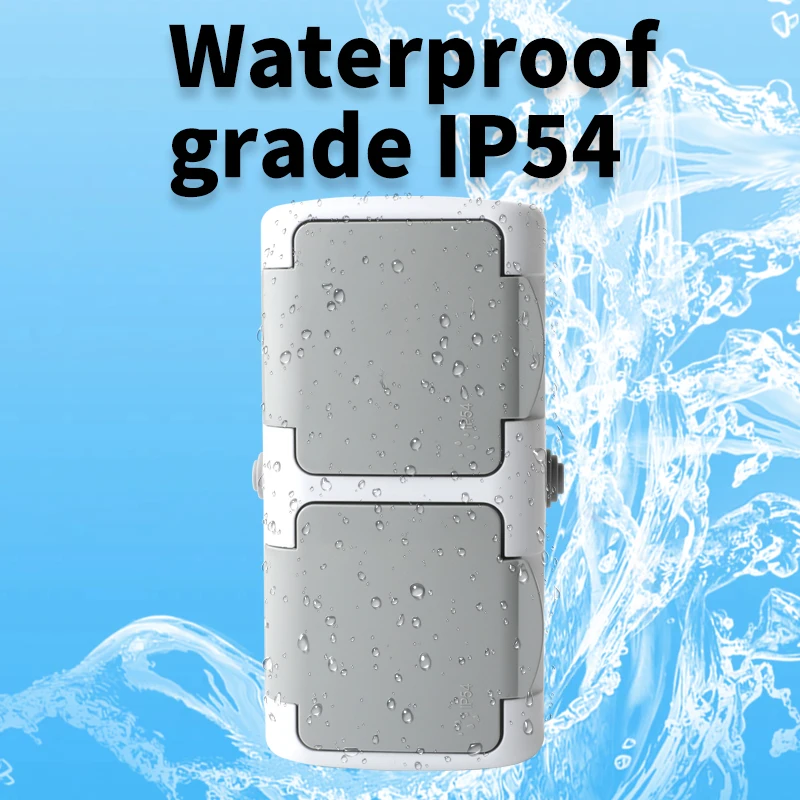 Waterproof European Schuko Socket - Surface Type, IP54 Rated