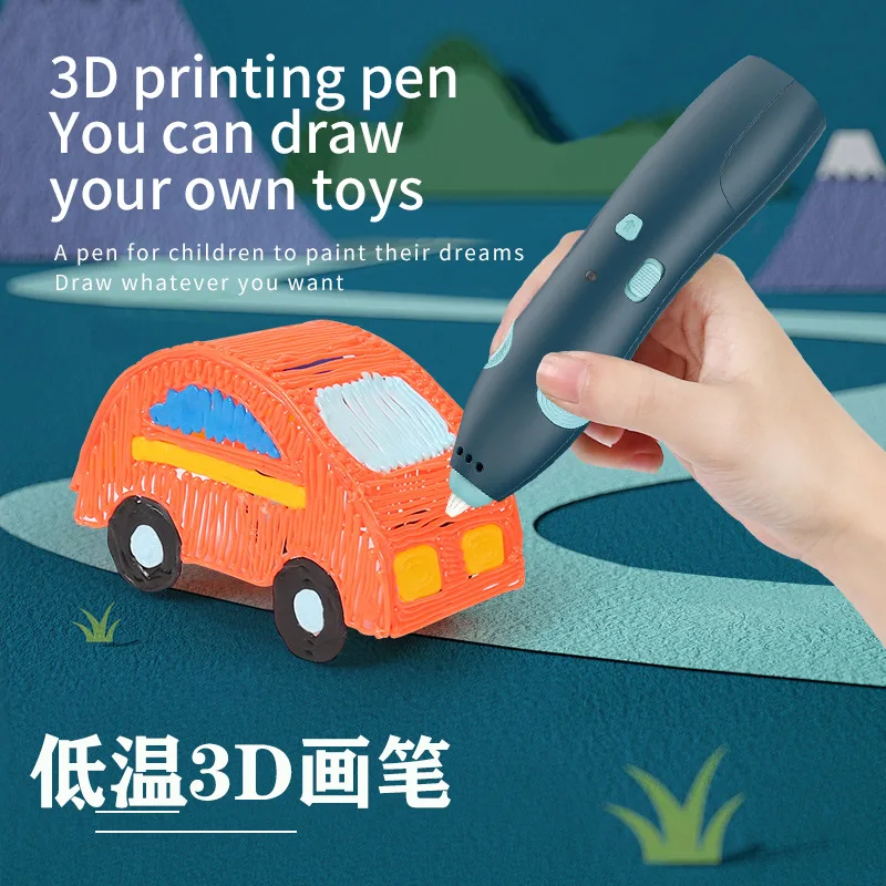 Luxmoc No Hot 3D Printing Pen Three-Dimensional Graffiti DIY Drawing Toys Models Low Temperature Wireless 3D Drawing Pen