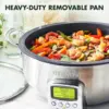 Electric Skillet, Sear Saute Stir-Fry Cook Rice, Healthy Ceramic Nonstick, Dishwasher Safe Parts, Easy-to-use 5