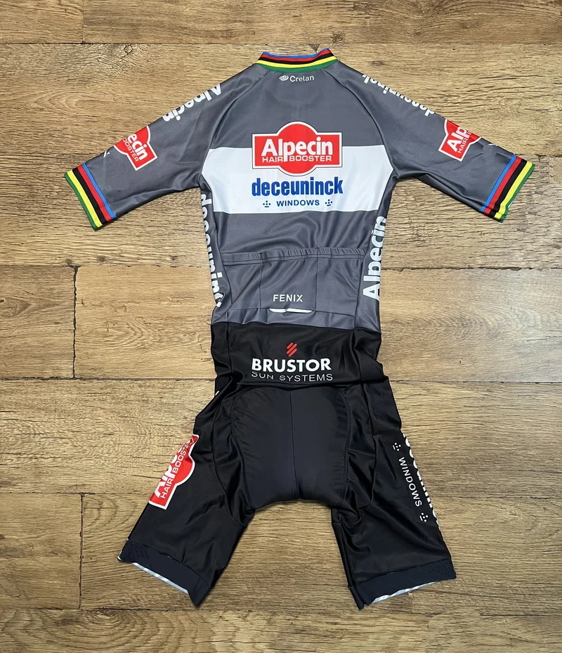 LASER CUT Skinsuit Alpecin-Deceuninck TEAM MVDP Bodysuit SHORT Cycling Jersey Bike Bicycle Clothing Maillot Ropa Ciclismo