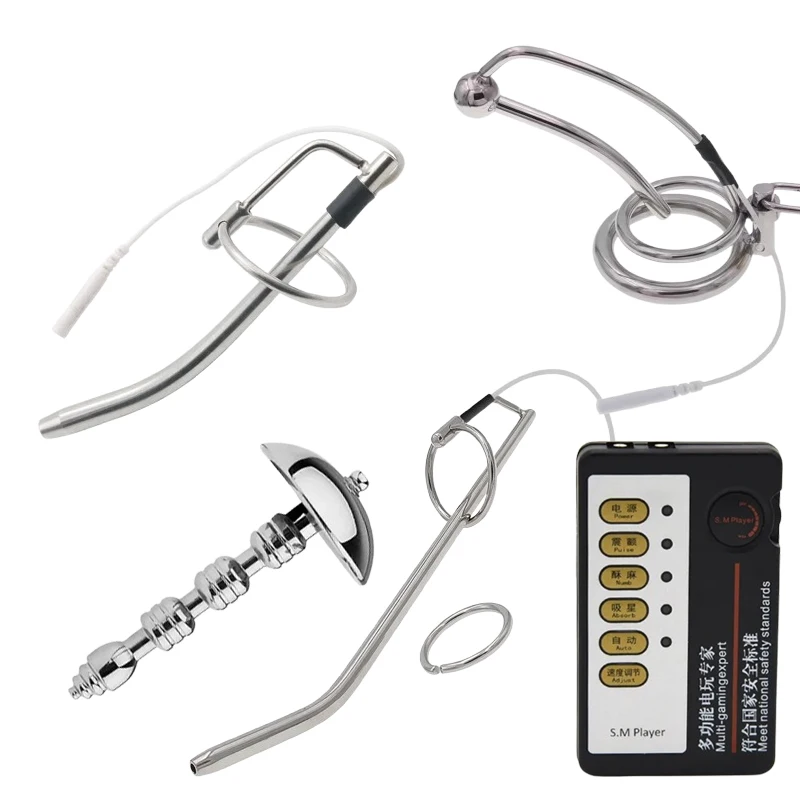 Electro Shock Catheters Sounds Horse Eye Penis Plug Masturbation Rod Body Pulse Massage Urethra Sounding Dilator Prince Wand