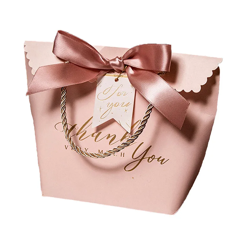 10/20Pcs Thank You Candy Gift Boxes with Handle and Ribbon – Elegant Chocolate Favor Pa... - SKU PGB17116 - UGI Packaging