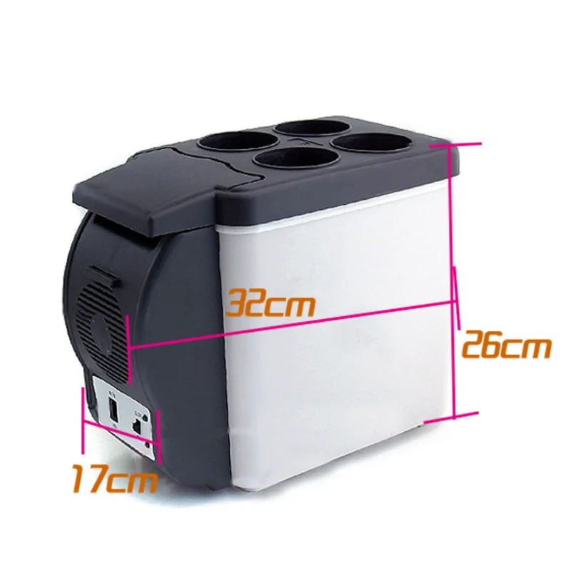 Automotive Supplies 12V Mini Refrigerator Portable Car Home Dual Use 6L Heating Refrigerator Insulation Box