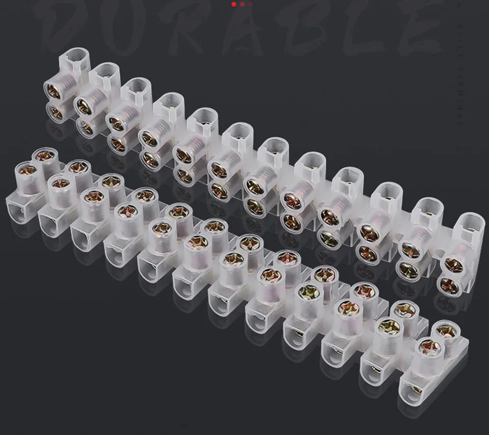 Description Picture 2 of itemDual Row 12 Position Plastic Terminal Block Wire Connector X3-0512 X3-1012 X3-2012 X3-3012 X3-6012 30A 60A Quick docking