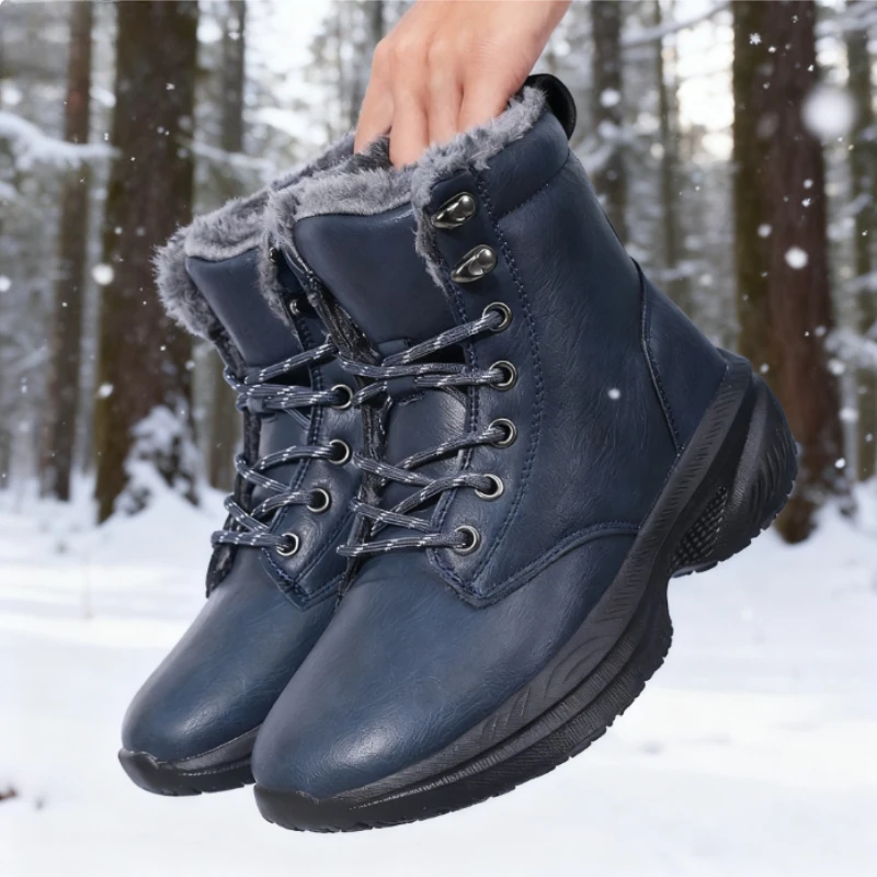Winter Snow Barefoot Boots for Women Keep Warm Waterproof Winter Shoes Latest Fashion Design Non Slip Platform Snow Boots Men