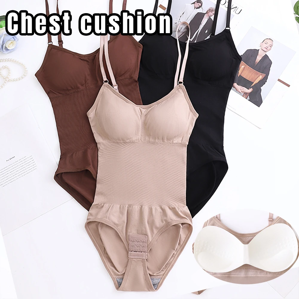 Shapewear Bodysuit For Tummy Control Women Hooks Crotch Body Shaper Stree Jumpsuit With Bras Abdomen Control_voghion.com