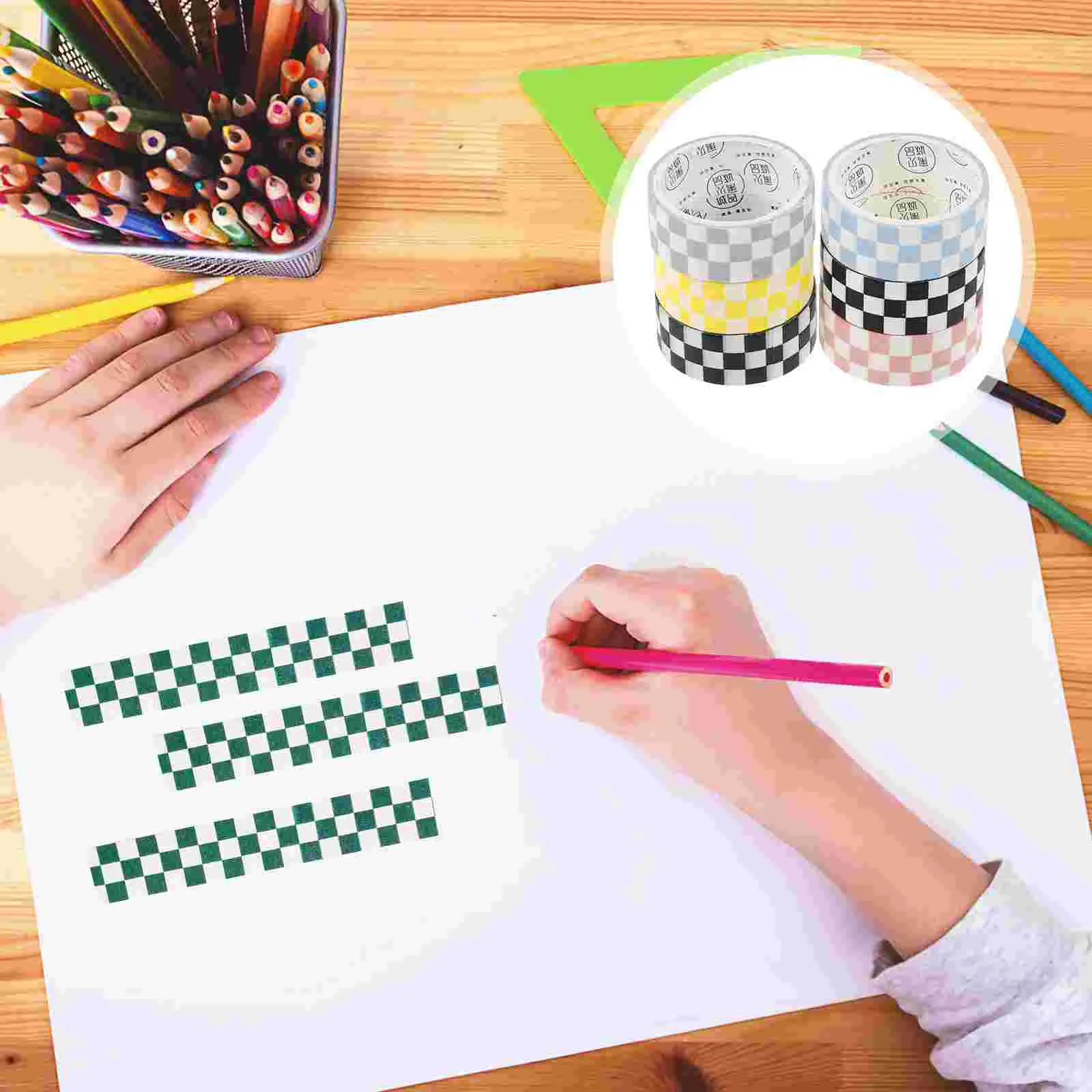 

Of Grid Washi Tape Decorative Grid Washi Tape Scrapbooking Tape DIY Tape Colored Checkered Decorative Paper Tape