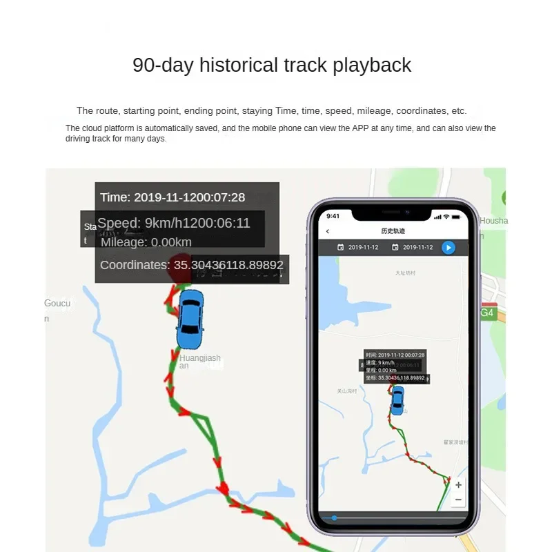 CAT1 Car GPS Locator, Satellite Positioning, Electric Beidou Tracker, 4G, 4G