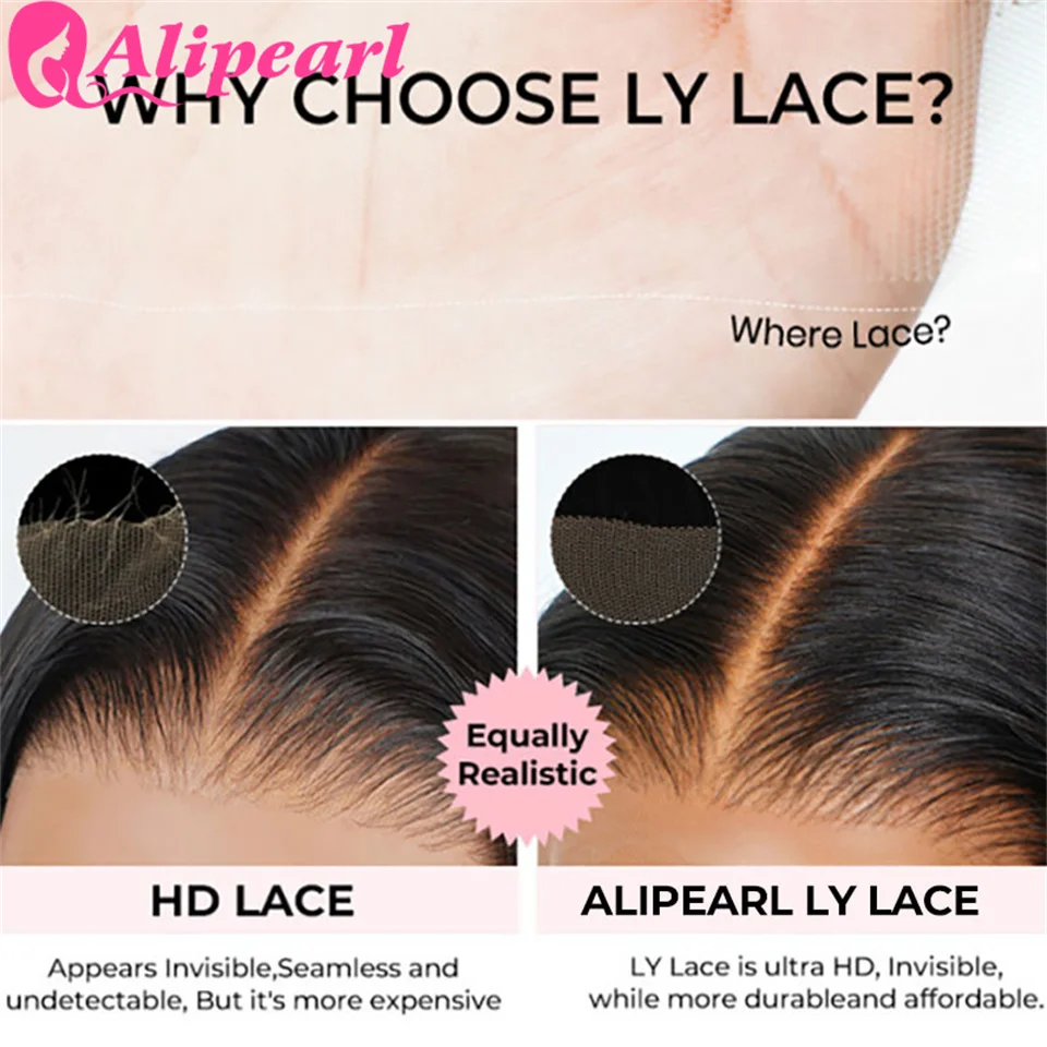 AliPearl Hair Real HD 5x5 Lace Closure Wig Human Hair Wigs Brazilian Straight Human Wig Pre-Plucked For Women human hair wig lace front wig human hair wigs front lace wig