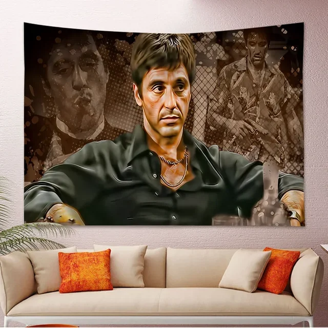 S-planchers face-Grande Tapisserie Murale Imprimée, Film Al P-Pac37, Art Science Fiction, Décoration de Chambre, Couverture pour la Maison, 1983 5