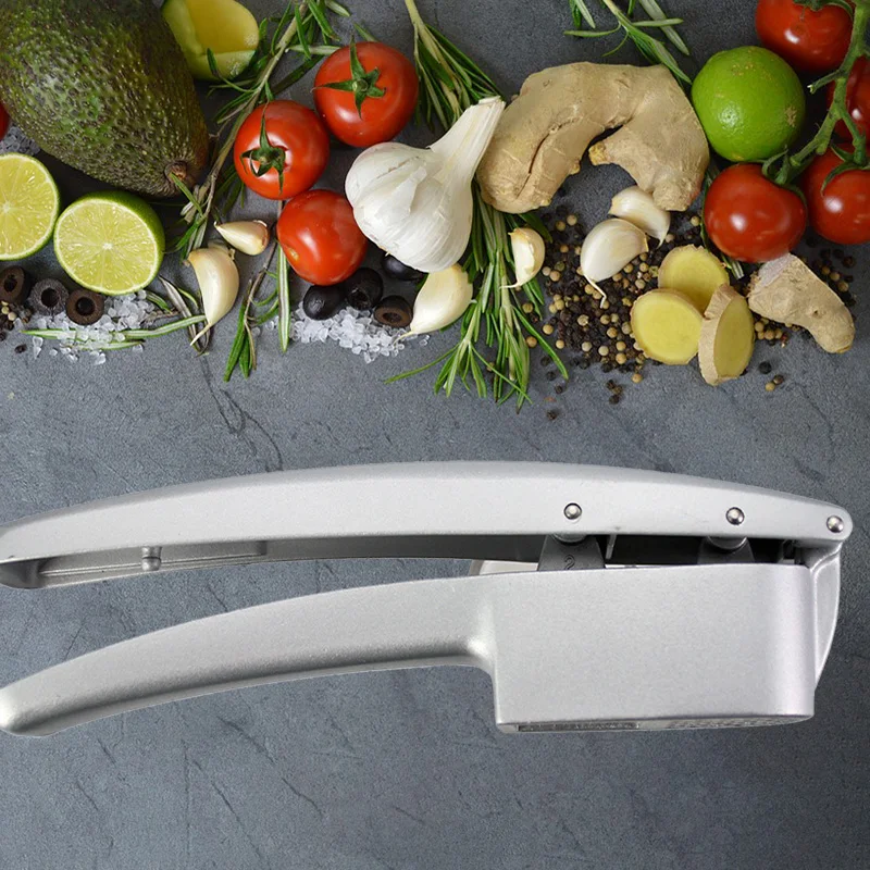 Aluminium Garlic Press and Slicer Kitchen Tool