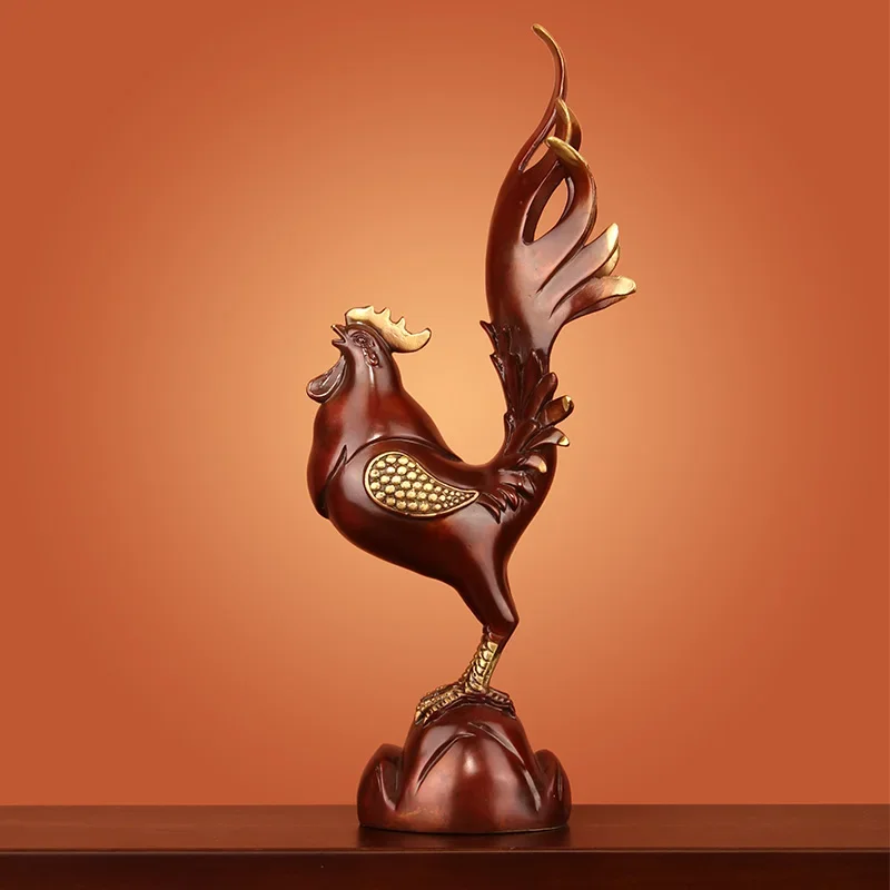 

Make a Great Coup Copper Rooster Decoration Copper Chicken Twelve Zodiac Bedroom Room Decoration Lucky Craft Gift