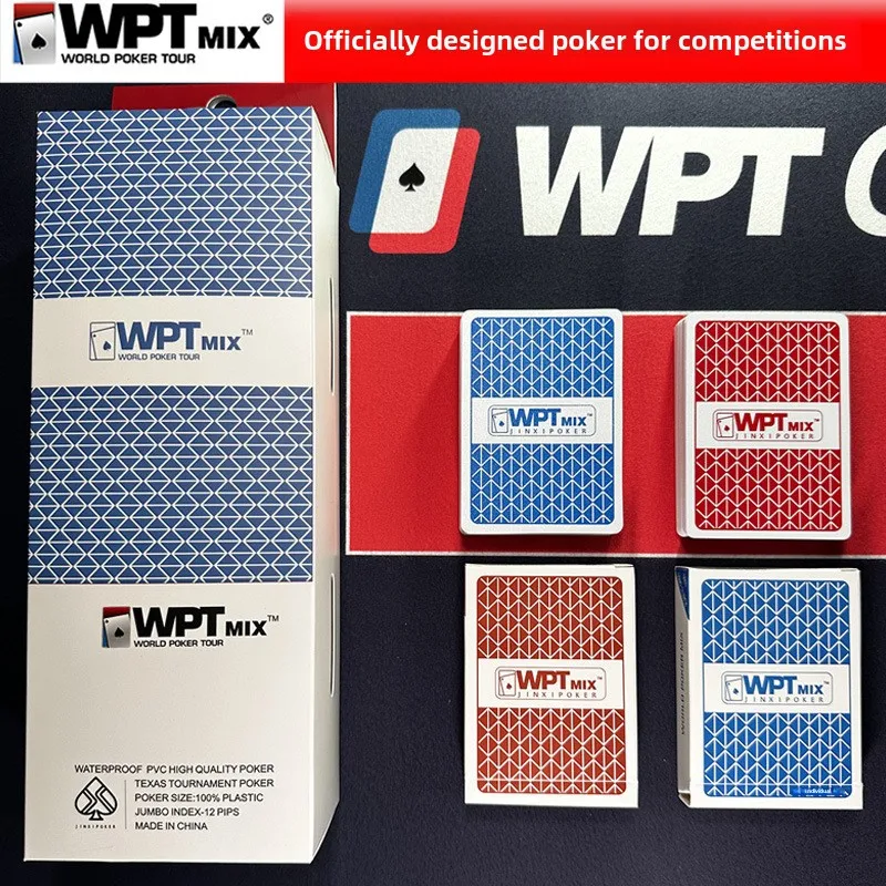 Plastic Playing Cards WPTTexas Hold'em Poker Cards Hard High-Grade Full Box Competition Special Waterproof Anti-Fold Playing Cards