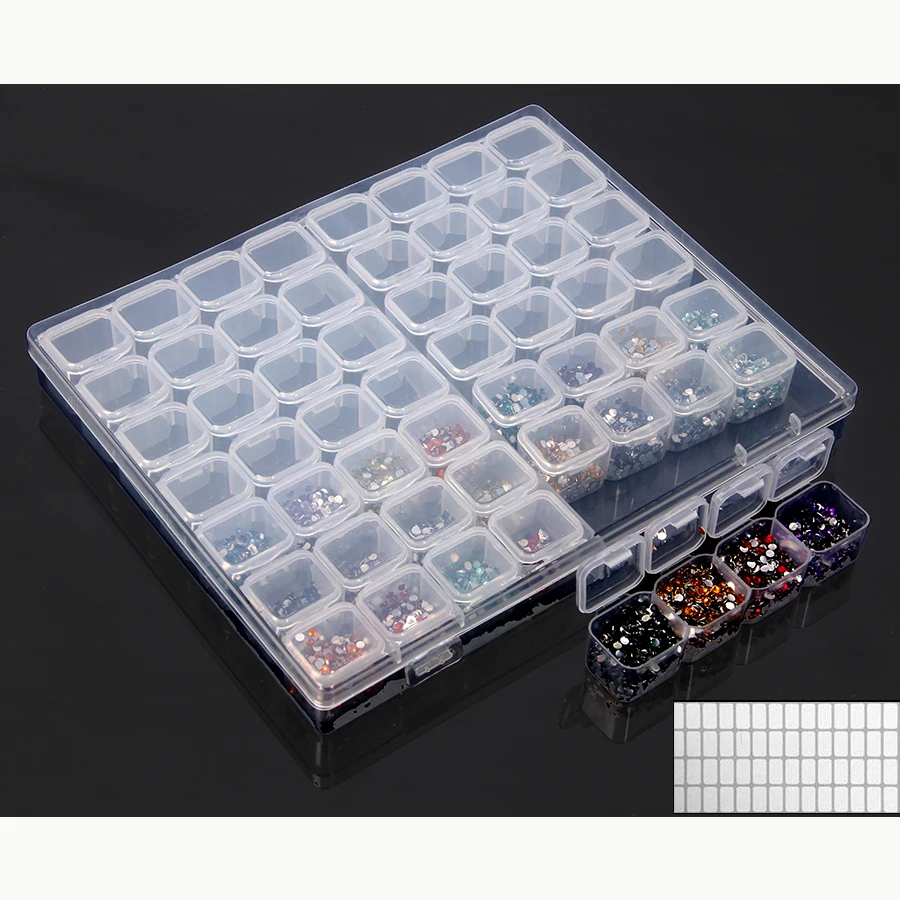 78/50/42 Grids Diamond Painting Mosaic Tool Accessories Jewelry Embroidery  Transparent Storage Box Elizabeth Ward Bead Storage - AliExpress