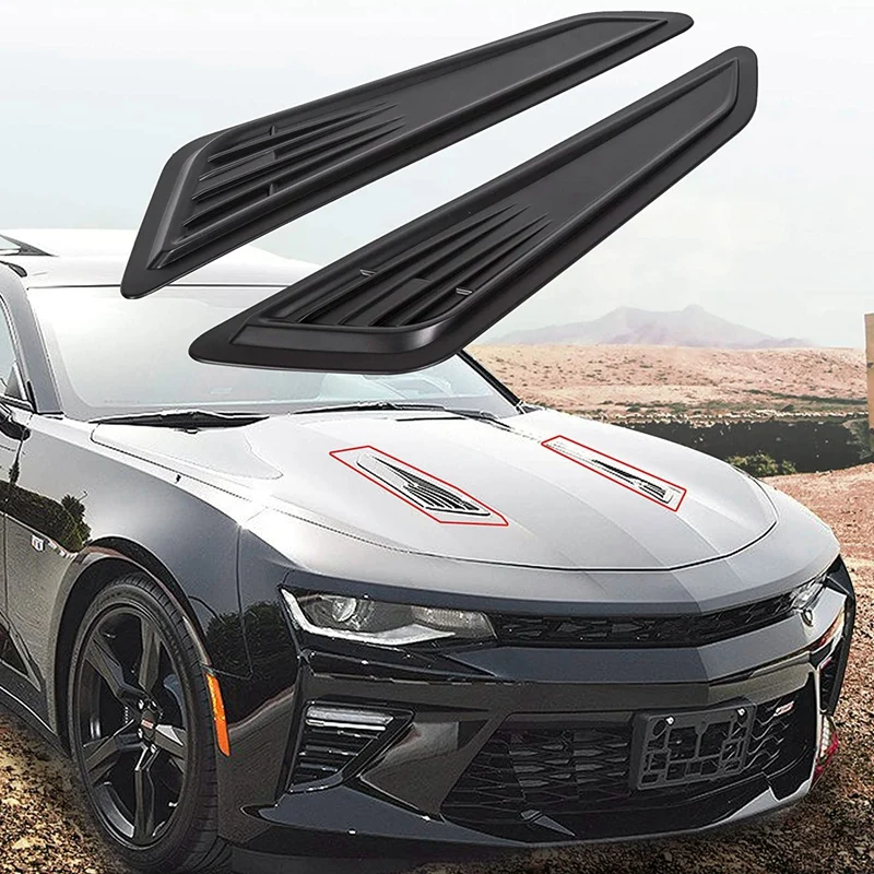 

Глянцевые черные чехлы SS Style для капота 2016-2018 Chevy Camaro LT 1LT 2LT-RS 2016-2018