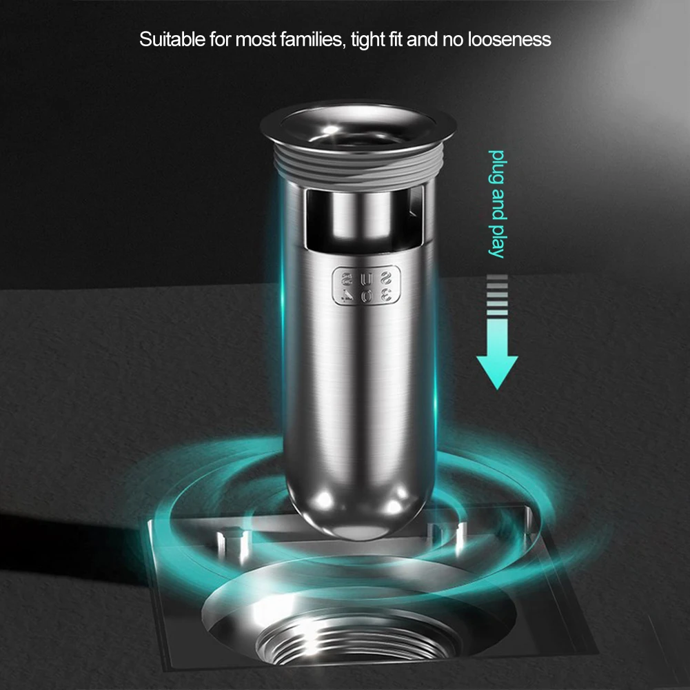 1pc Shower Floor Drain Backflow Preventer Sewer Anti Odor Drain Core 304 Stainless Steel Floor Core Bathroom Drainer floor drain filter shower drain plug floor drain shower drain