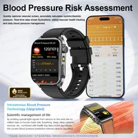 Nouvelle Montre Connectée 2026 à Traitement Laser Non-Invasif, Triple Capteur Intelligent (ECG+PPG), Diagnostic de la Graisse Sanguine et de l'Acide Urique, Montres Connectées de Santé pour Homme 5