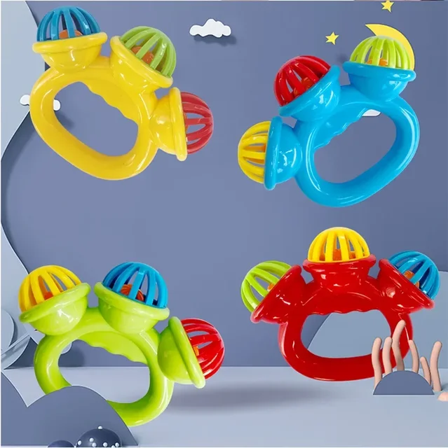 1/4 pièces nouveau-né main hochet balle bébé jouets saisir main cloche jouets sensoriels enfants matériaux de sécurité jouets pour bébé enfants meilleur cadeau 6