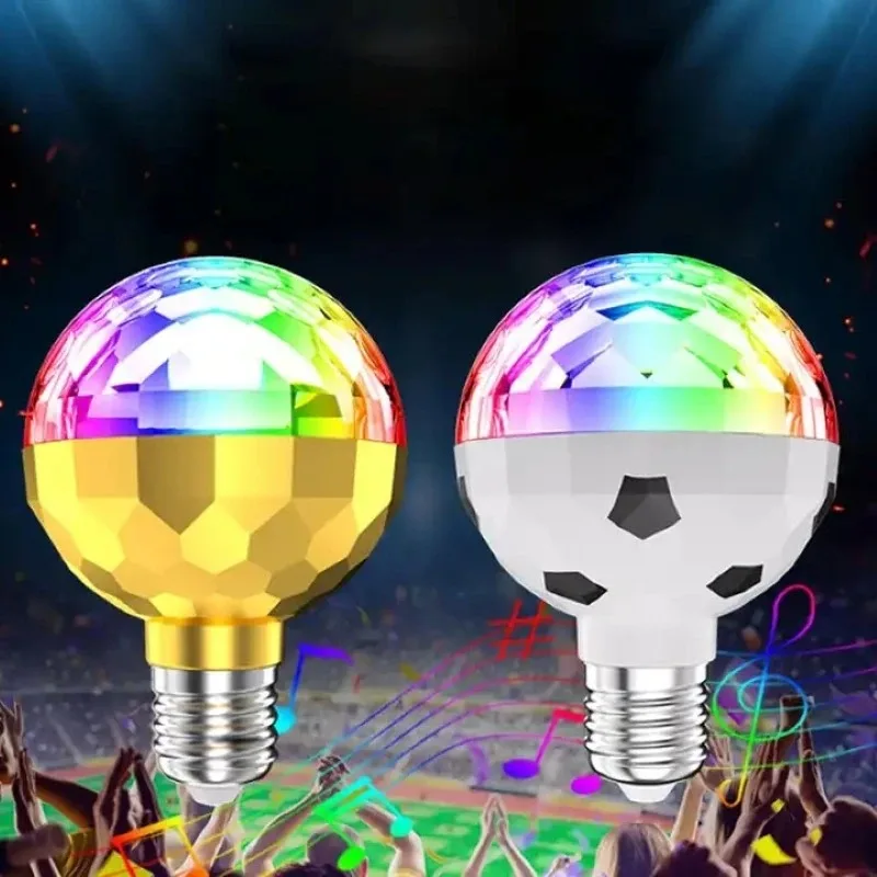6W LED 디스코 전구 E27 회전 스트로브 전구 RGB 컬러 크리스탈 무대 ..
