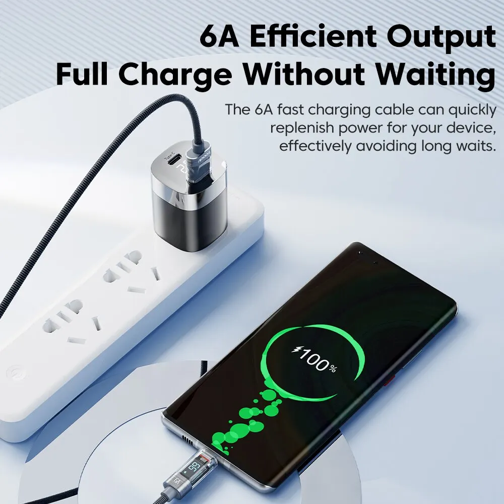 Toocki 66W USB Type C Fast Charging Cable