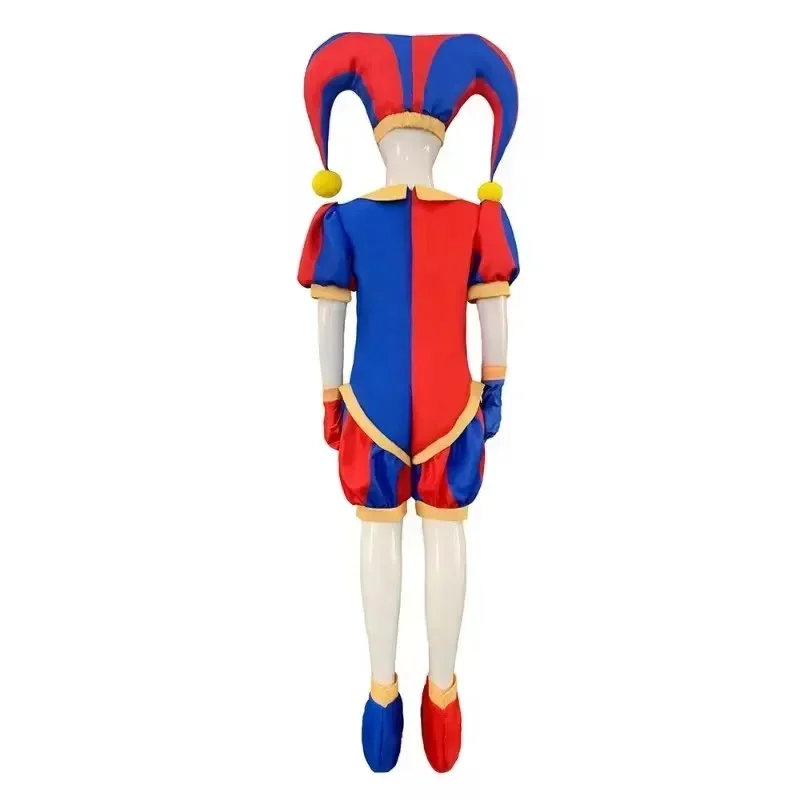 Zirkus Overall Theater Cartoon Pomni Digital Cosplay Hut Anzüge Kleidung Kinder Geschenke Party Karneval Vestido Weihnachten Kostüm – Detail 5