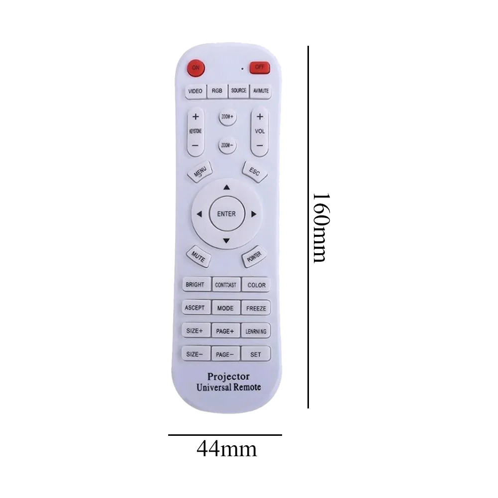 Projector Screen Remote Controller Remote Replacement for Most Projectors White