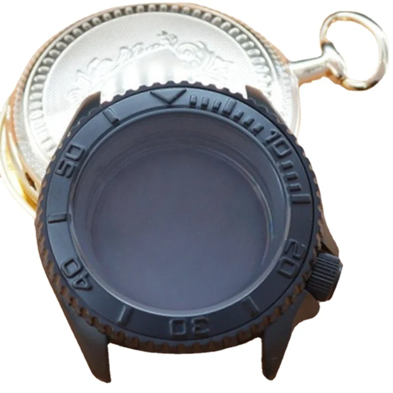 

42mm Watch Case Black High-end Stainless Steel Diving Mechanical Men Watch Case for NH35 NH36 Movement Factory Watch Case nh35