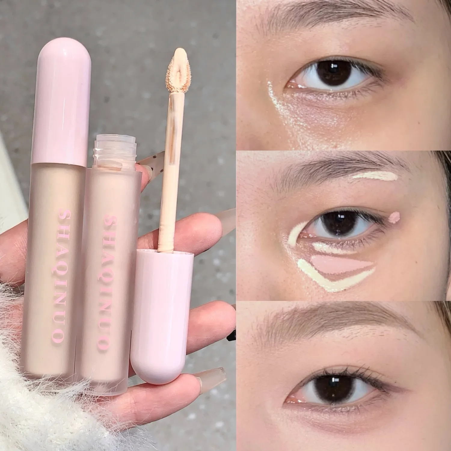 3 Colors Liquid Foundation Concealer Cream Full Covers Brightening Facial & Eye Liquid Concealer Waterproof Oil-control Make Up