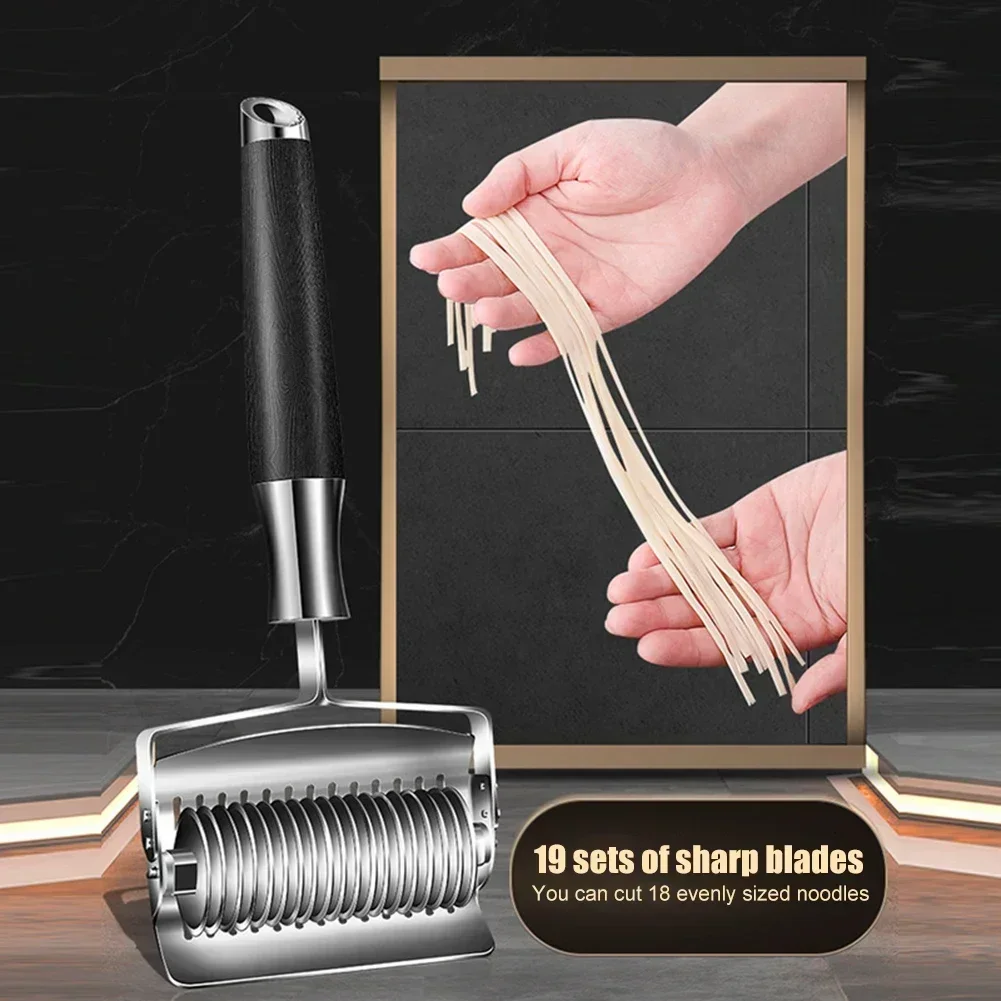 Manual Stainless Steel Noodle Garlic Cut Roller Cutter Dough Cutting Maker Helper Tool Dough Cutting Maker kitchen accessories,noodle press