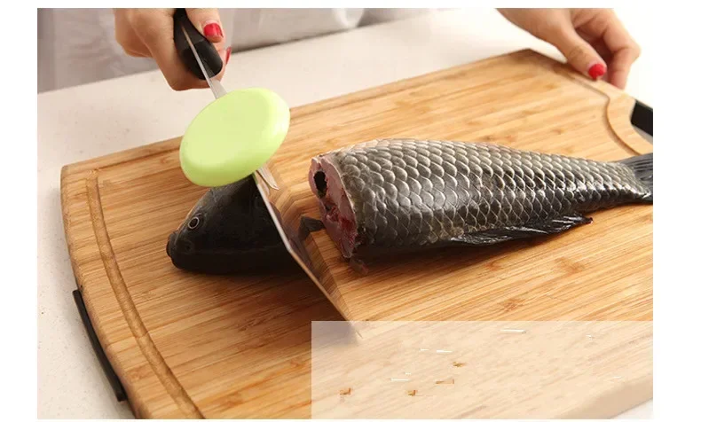 1PC Kitchen Knife Cap Stainless Steel Cut Fish Chicken Bones Chopping Booster Knife Holder For Meat Cleaver Cooking Acce OK 0324