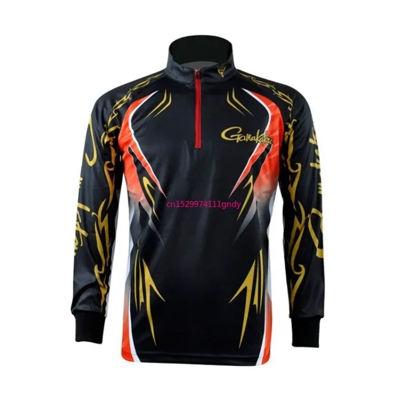 2025 Summer Fishing Clothing Long Sleeve Breathable Stand Collar Shirt Sunscreen Outdoor Sports Hiking Riding Clothes