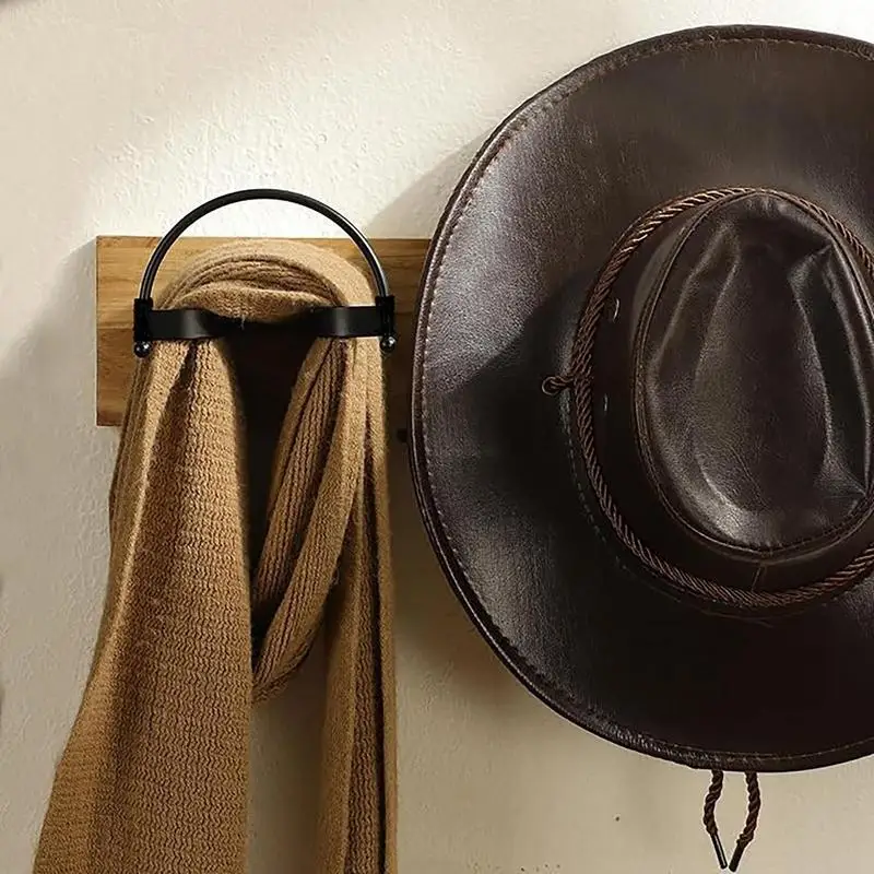 Cowboy Hat Holder Metal Wall Mounted Baseball Hats Rack Metal Hat scarf Holder Wall Mount Hats Rack Jacket Display Rack