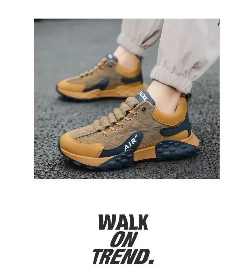 Stylish Men's Vulcanize Shoes for Leisure and Running in -2025/ Thick-Soled Casual Sneakers 5