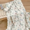 HappyFlute New Digital Print 120*110CM Bamboo Cotton 2Layer Super Soft Muslin Swaddle High Quality Wrap For Newborn Bath Wipe 6