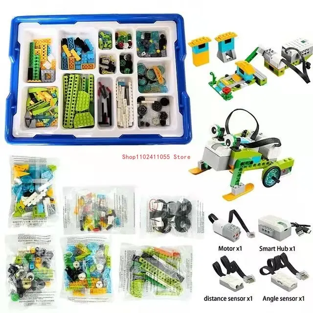 

New Technical Parts Wedo 3.0 Robotics Construction Set Building Blocks Compatible with 45300 We-Do 2.0 Educational Diy Toys