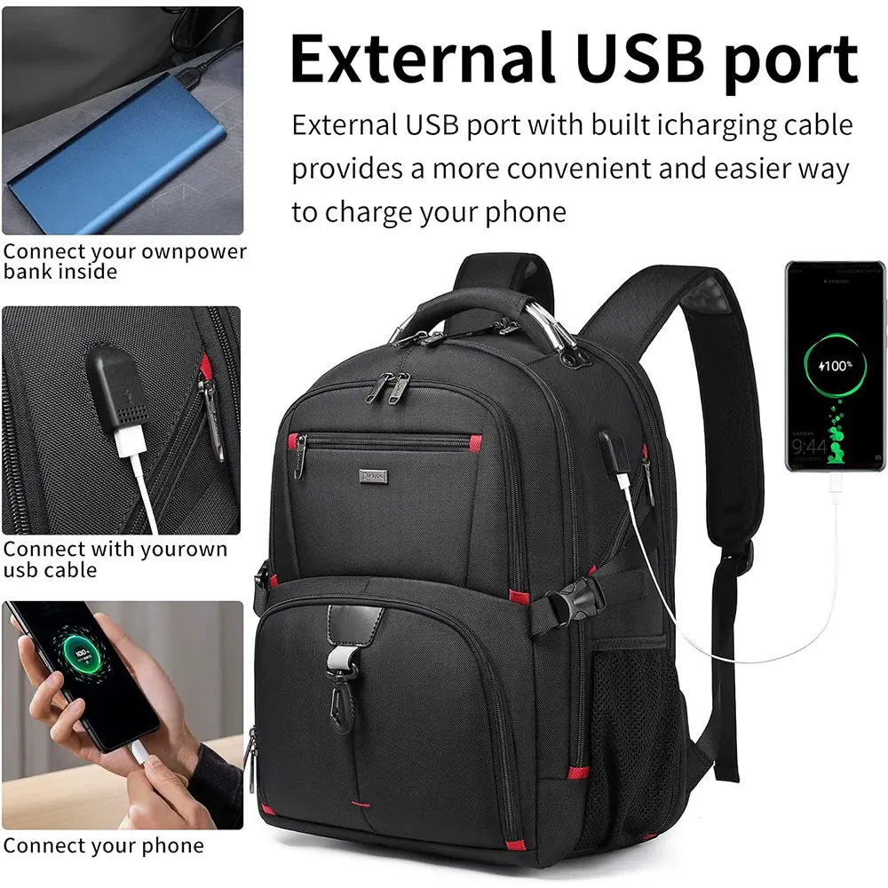 50L Man Travel Backpack Large Capacity Men and Women Business Trip Backpacks 15.6/17 Inch Laptop Bag Student School Backpack 2