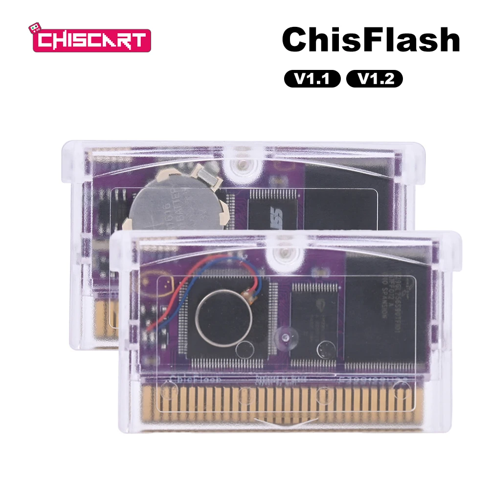 CHISFLASH RTC Rumble Cartridge V1.1 V1.2, 32MB 1Mbit Flash FRAM Original S35190 Chip for GBA DS