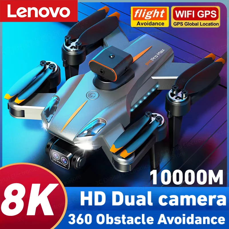 레노버 P11 맥스 드론 GPS 전문 8K HD 카메라, 4 방향 듀얼 카메라, 지..