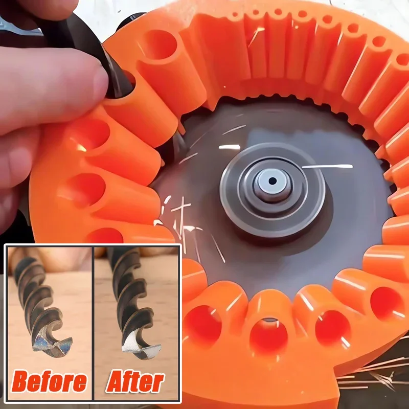 Drill Bit Sharpener Upgrade 118 Degree Angle Grinder Drill Bit Sharpener Power Drill Bit Grinding Tool for 2-13mm Bits Powered Tool Part