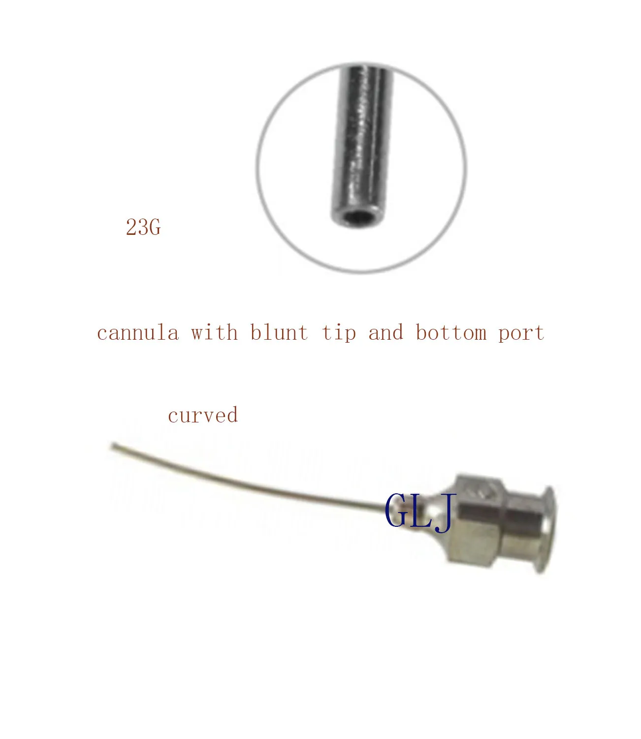 

West Lacrimal Cannula 23G Cannula With Blunt Tip And Bottom Port Ophthalmic Surgical Instruments