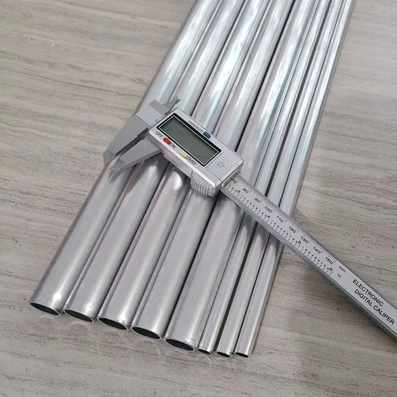 Aluminium Pipe 2mm Wall Thickness 6-56mm OD Straight 240mm 490mm Long Round 6061 Aluminum Alloy Tube
