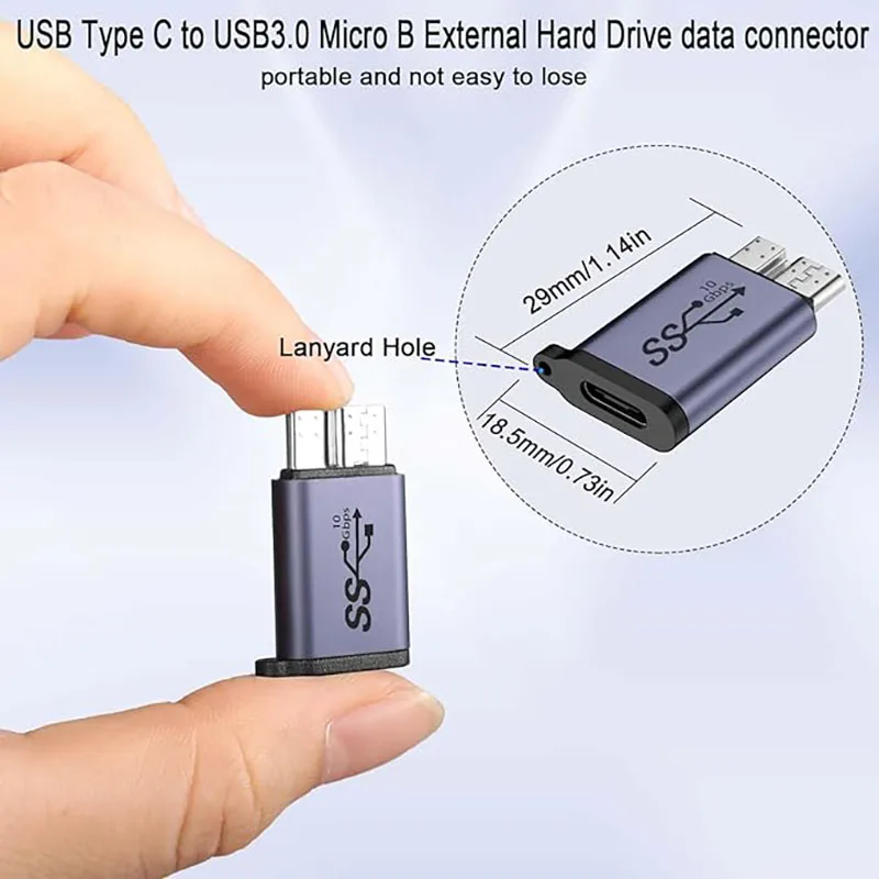 High-Speed USB-C to Micro-B Adapter