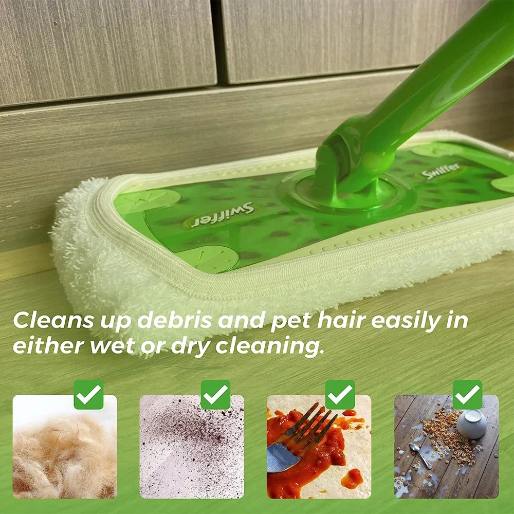 Sweeping Mop Reusable Mop Mat Floor Sweeping Mop Fill Household Cleaning Tools Wet Cloth Dry and Wet Use Compatible with Sweeping