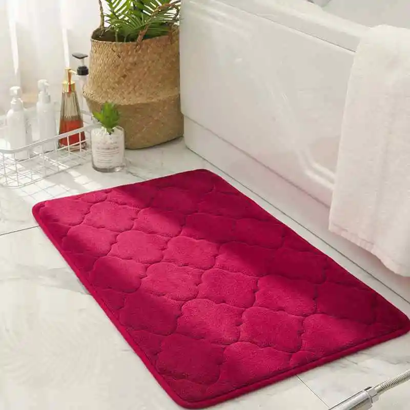 

2023 Absorbent and non slip floor mat, bathroom coral velvet, stepping on the kitchen carpet, door mat Grey