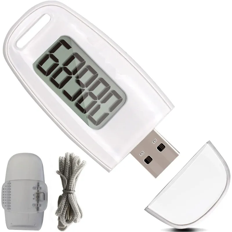 Pedometro 3D da passeggio con clip Contatore di passi accurato per fness Distanza di camminata Miles Km Contatore di calorie  1420