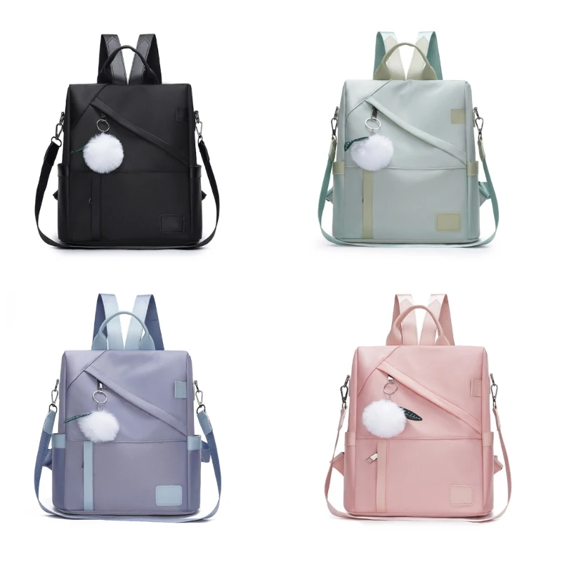 

Противоугонный рюкзак-кошелек для женщин, водонепроницаемый нейлоновый рюкзак-кошелек большой емкости, дорожные сумки на плечо