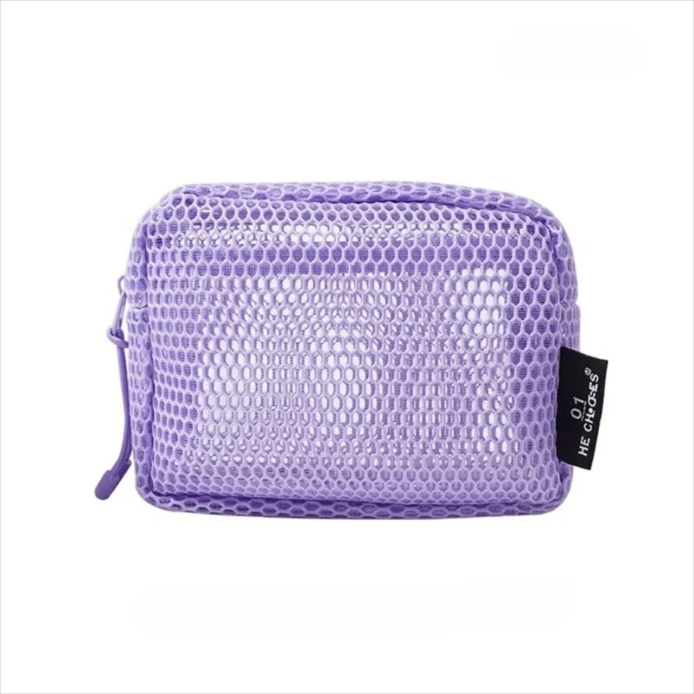 Transparent Polyester Cosmetic Bag with Zipper for Storage