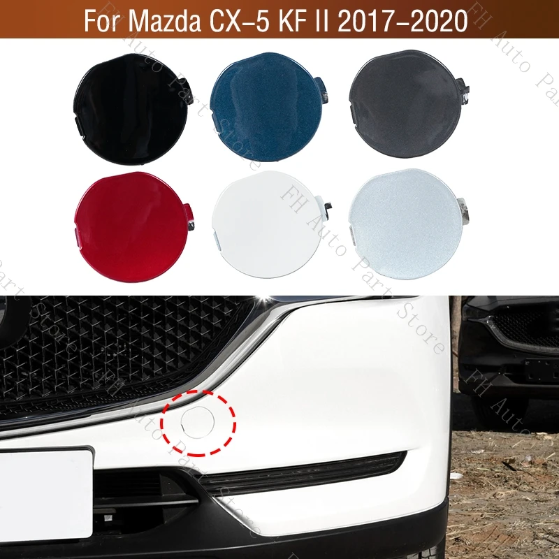 Front Bumper Tow Hook Cover Cap Trailer Hauling Eye Cover Lid For Mazda CX-5 CX5 KF II car rear bumper hook cover
