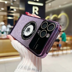Breathable Cool Feel Magnetic Back Cover with Lens Protection and Honeycomb Design - iPhone 14 Pro Max (PURPLE)
