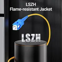 AMPCOM สายแพทช์ไฟเบอร์ออปติก, SC TO SC UPC singlemode Simplex SMF 9/125μm โค้งงอ insensitive LSZH สายไฟเบอร์ออปติก 2